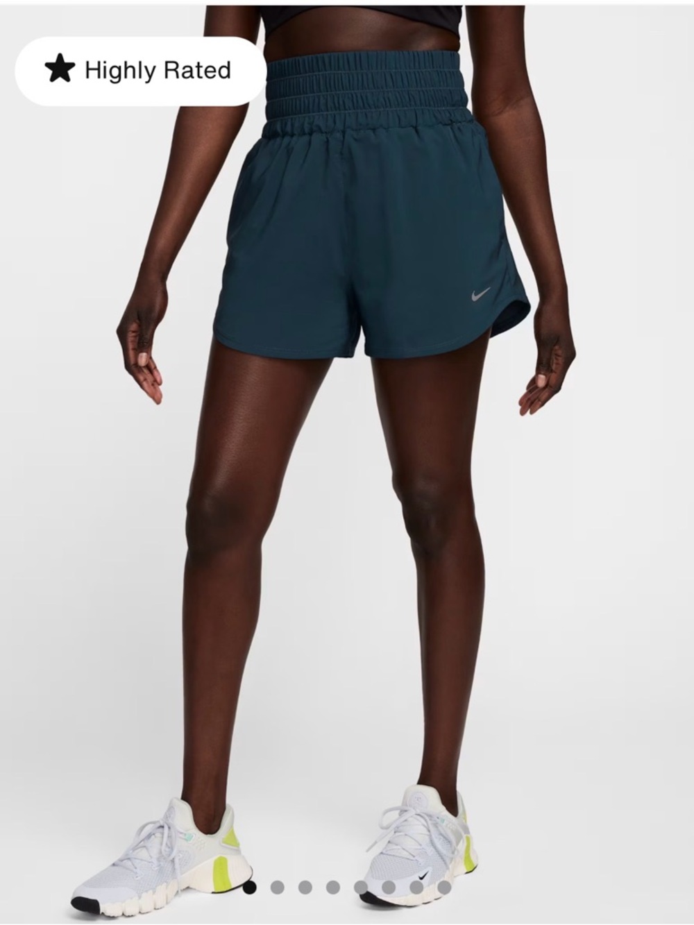 Nike Women's Teal High-Waist Athletic Shorts